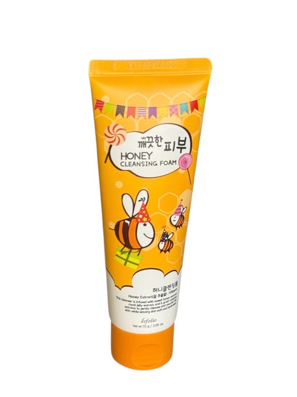 Esfolio Honey Cleansing Foam face wash - Korean skincare (2.65 oz)